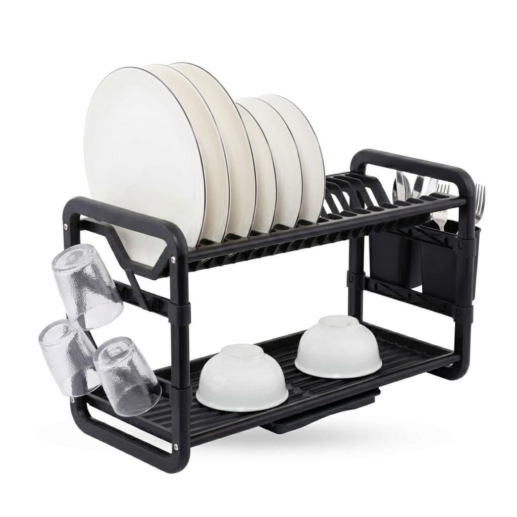 2 Layer Aluminum Dish Rack with Auto Drainage | Premium Dish Drying Rack UAE — image 1 of 4