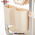 2 Layer Aluminum Dish Rack with Auto Drainage | Premium Dish Drying Rack UAE - Image 4