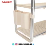 3 Layer Aluminum Dish Rack with Auto Drainage | Large Dish Drying Rack UAE - Image 4