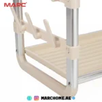 2 Layer Aluminum Dish Rack with Auto Drainage | Premium Dish Drying Rack UAE - Image 6