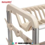 2 Layer Aluminum Dish Rack with Auto Drainage | Premium Dish Drying Rack UAE - Image 7